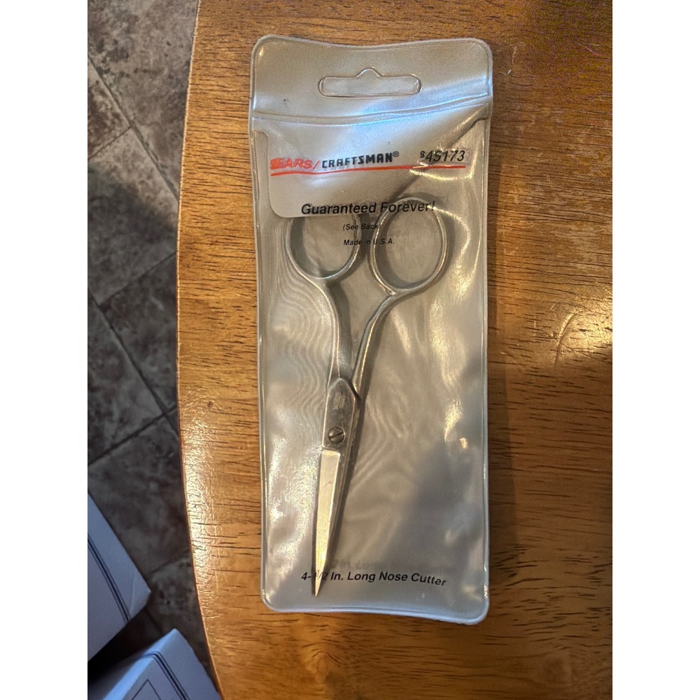 Vintage Sears Craftsman 4-1/2 In Long Nose Cutter Shears 45173 Made in USA NIP